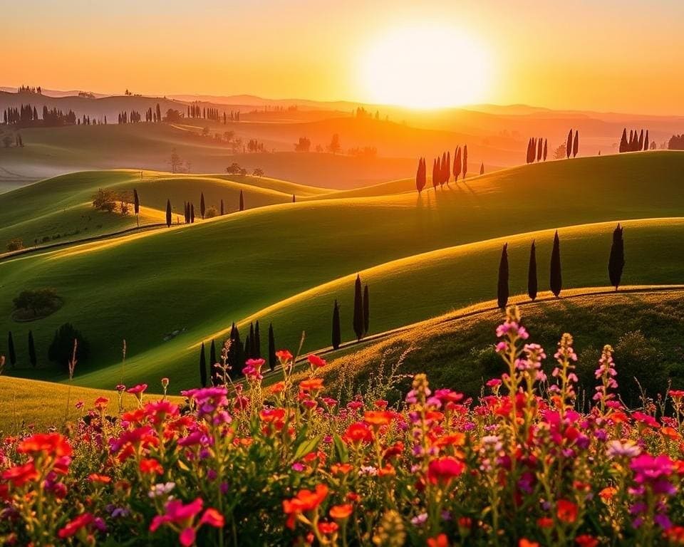 Groene heuvels Toscane