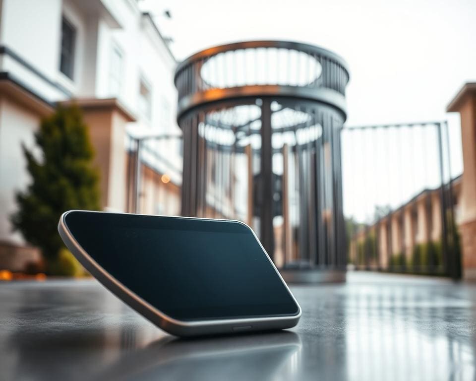 draaipoort met smartphone Waregem draaipoort met smartphone Waregem