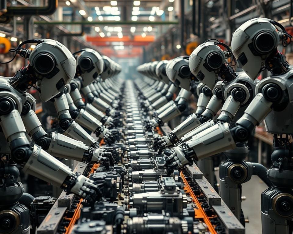 Robotarmen in assemblagelijnen